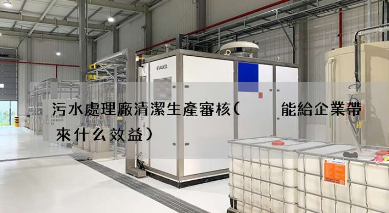 污水處理廠清潔生產審核(  能給企業帶來什么效益)